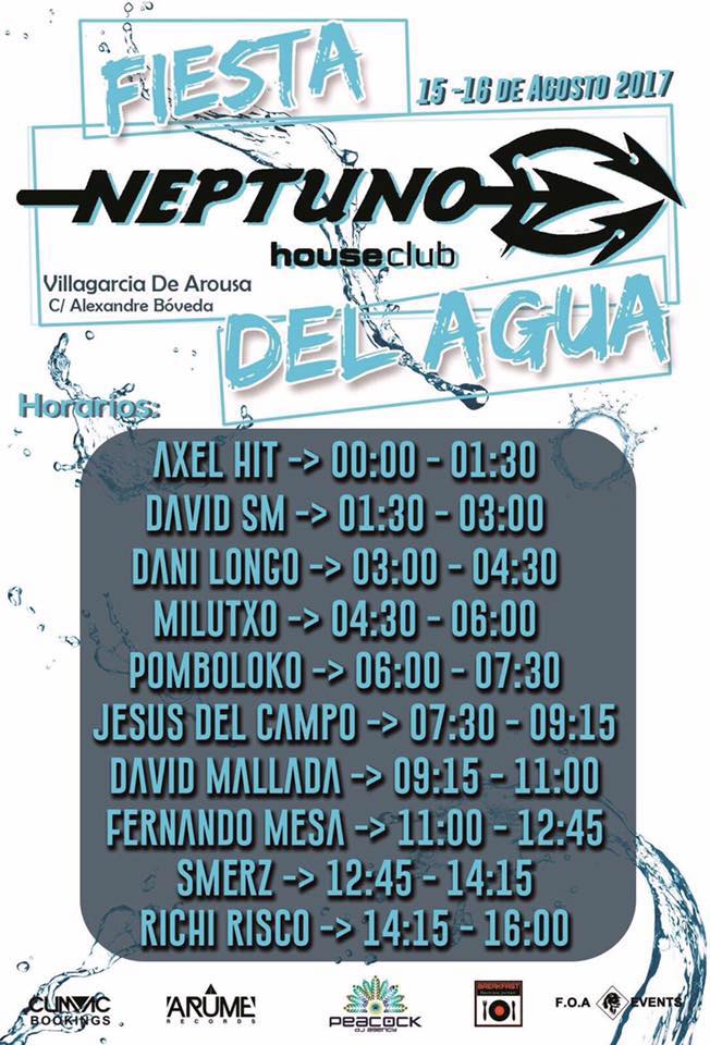 flyer Neptuno 12 ago 2017 horarios