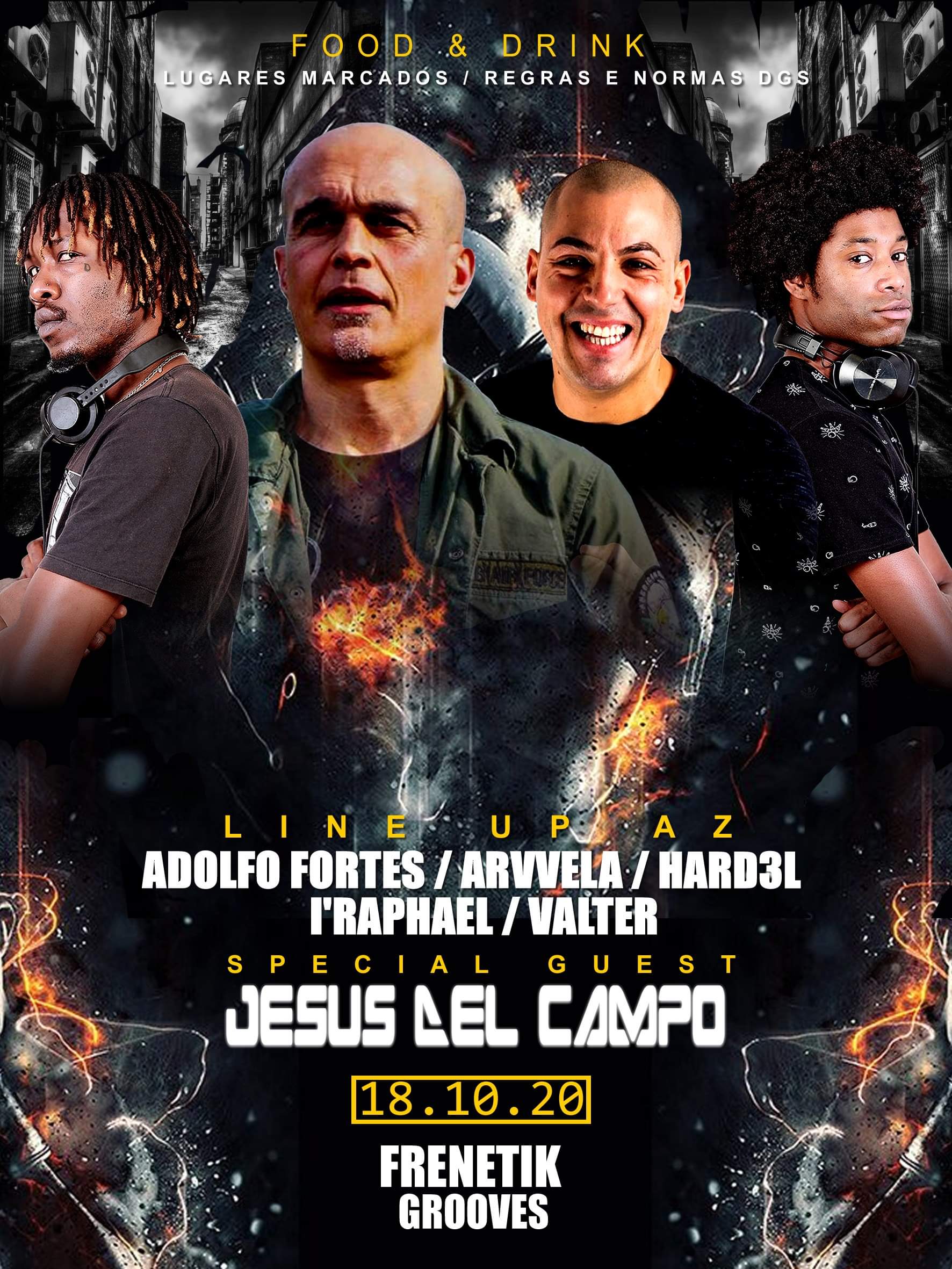 flyer Discoteca Ondeando 18 oct 2020 cartel jesus del campo