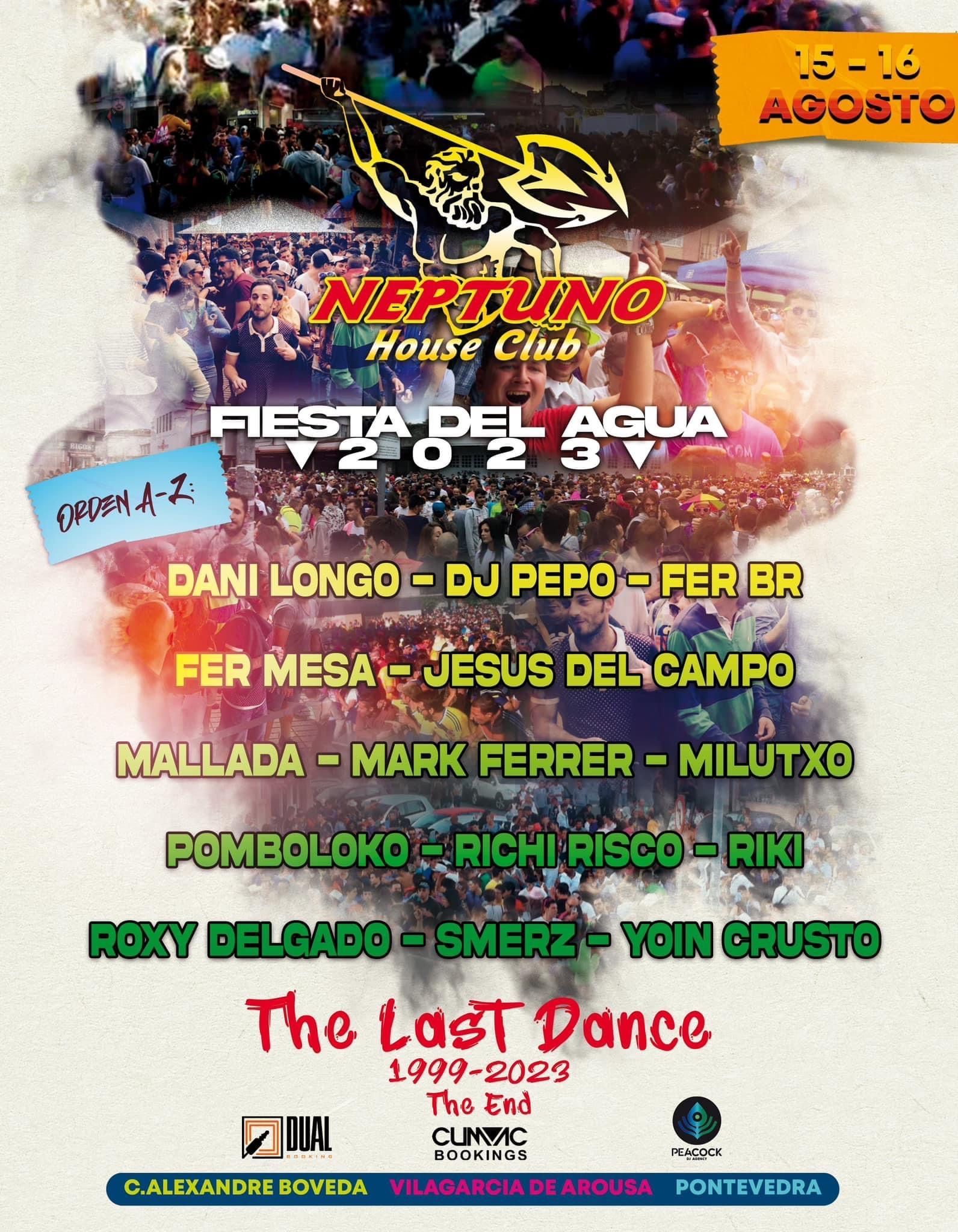 flyer Fiesta del Agua Neptuno 15 ago 2023 cartel jesus del campo