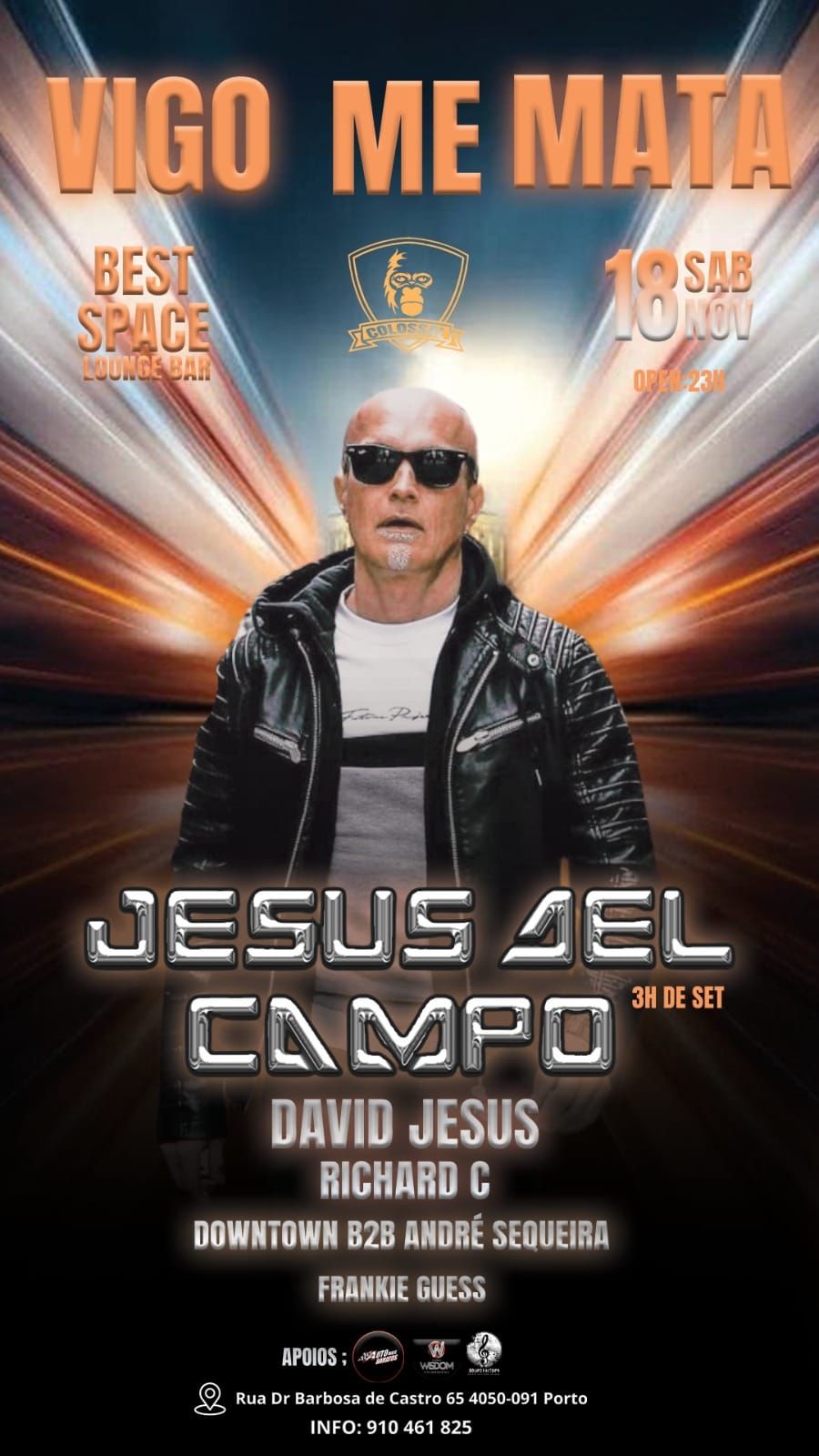 Flyer Vigo me Mata 18 nov 2023 cartel Jesus del campo